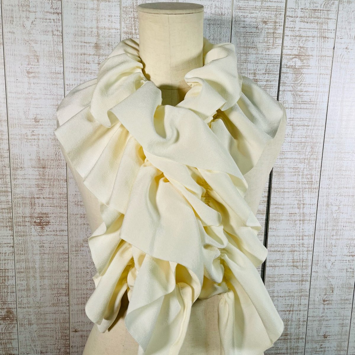 着物リメイク＊反物浜ちりめんふわふわ＆ひらひらギャザーストール