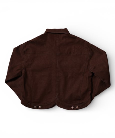 petal stretch denim jacket(brown)