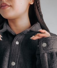 micro fleece shirt jacket (D.Gray)