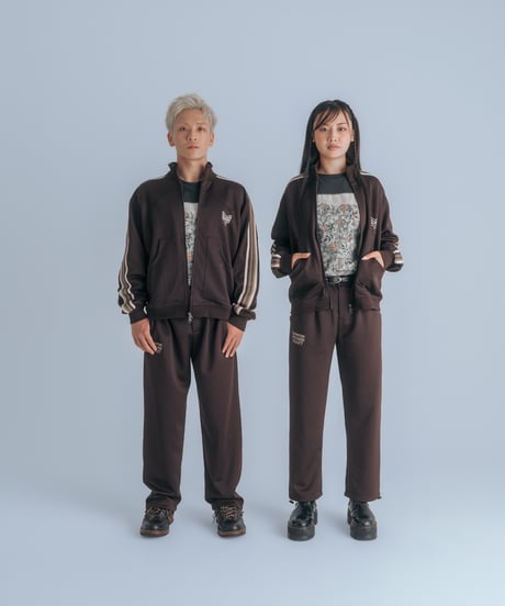 "CBH" Print jersey slacks  (Brown)