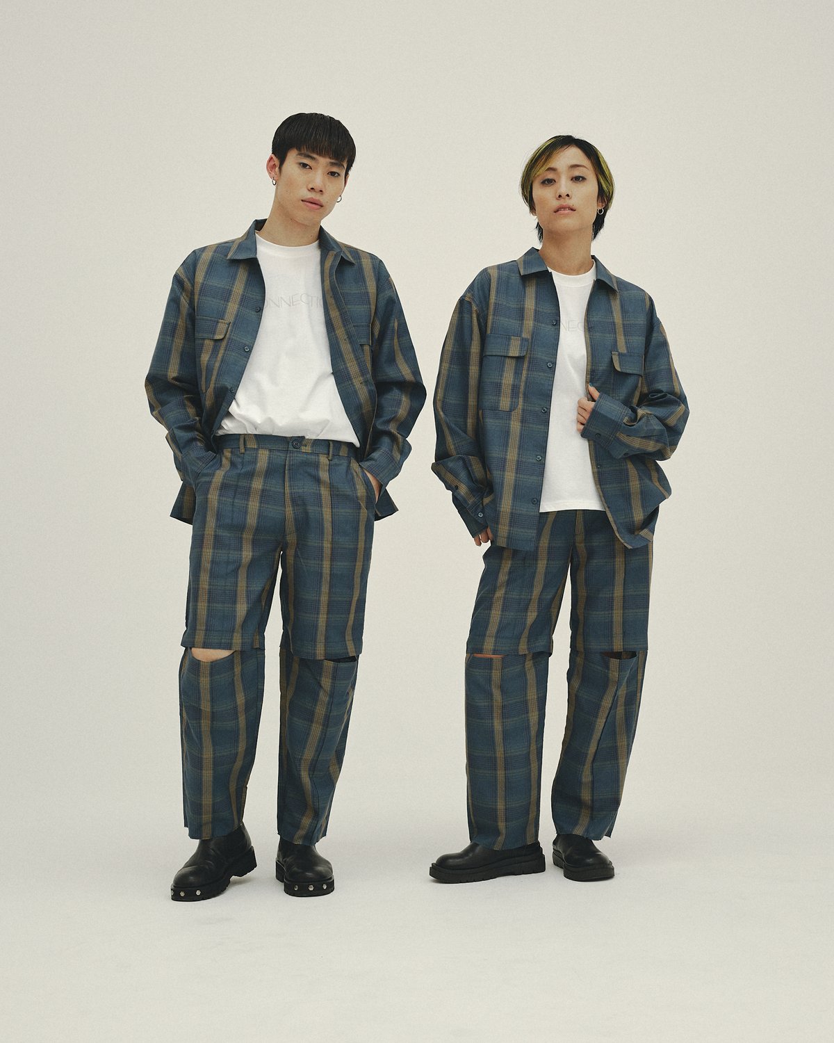 maison mill OPEN COLLAR SHIRTS グレーチェック maison mill OPEN COLLAR SHIRTS グレーチェック