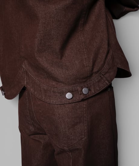 petal stretch  denim pants(brown)