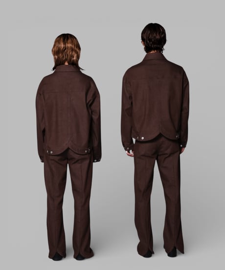 petal stretch  denim pants(brown)