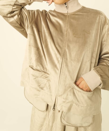 Velour Short Jacket (beige)