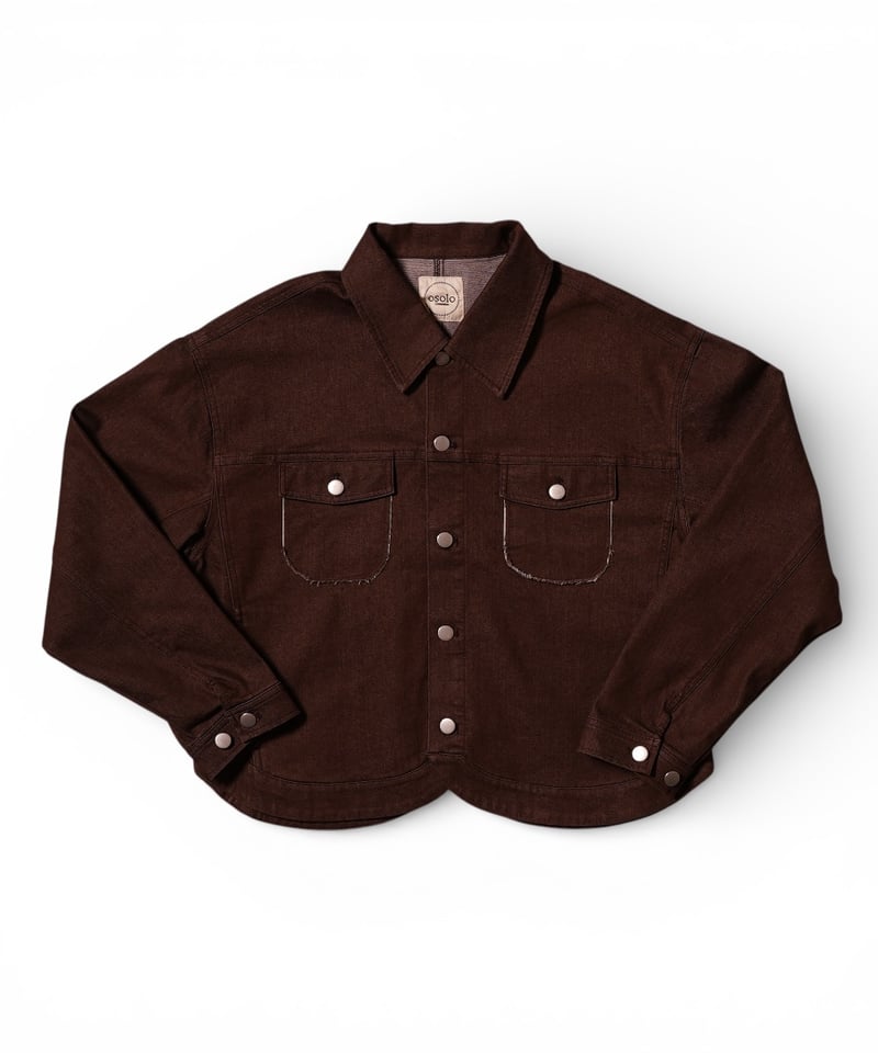 petal stretch denim jacket(brown) | osolo Conne