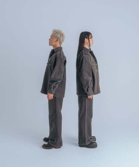 micro fleece shirt jacket (D.Gray)
