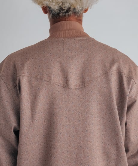 multicolored rib western track jacket (Multi beige)