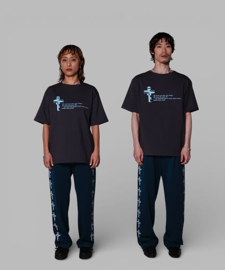key logo print tee(charcoal)