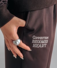 "CBH" Print jersey slacks  (Brown)