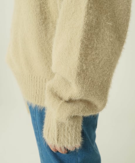 Like Mohair Round Knit (beige)