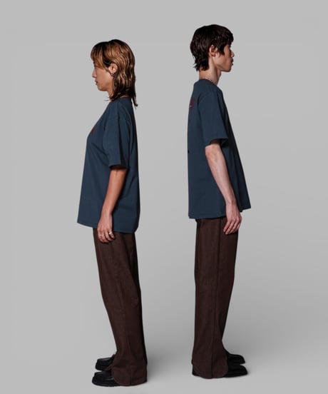 CONNECTION FES Print tee(dusty navy)