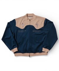 key logo western track jacket(teal blue)