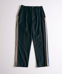 side stripe wool mix pants(black)