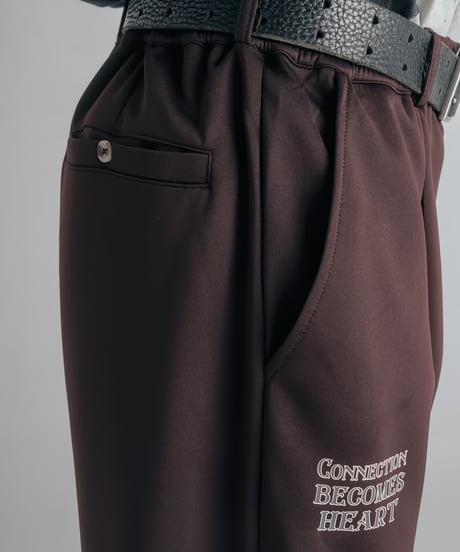 "CBH" Print jersey slacks  (Brown)