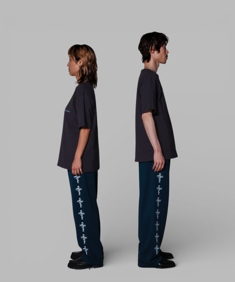 key logo print tee(charcoal)