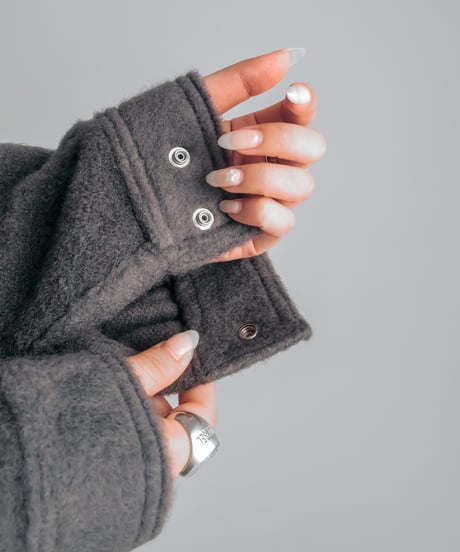 micro fleece shirt jacket (D.Gray)