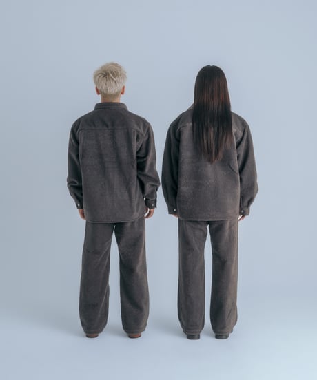 micro fleece shirt jacket (D.Gray)