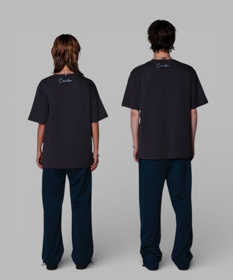 key logo print tee(charcoal)
