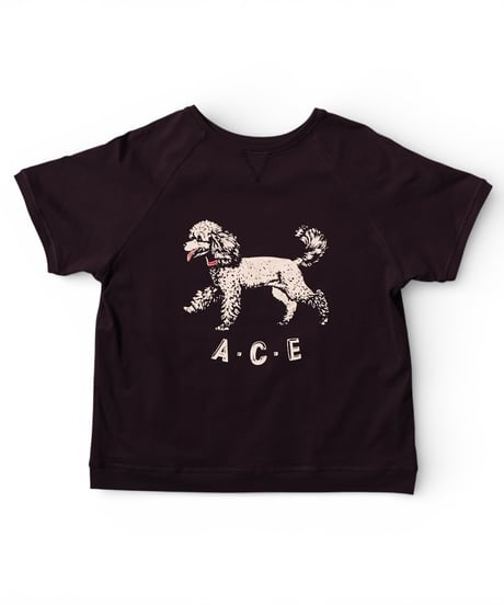 “ACE” retro raglan tee(charcoal)
