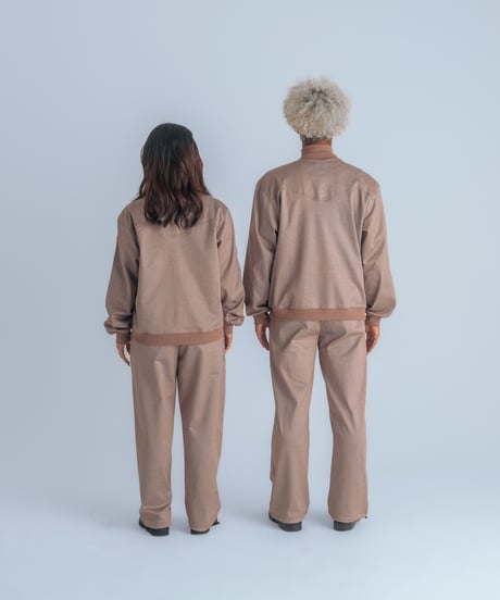 multicolored rib western track jacket (Multi beige)