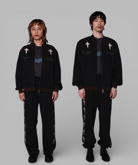 key logo western track jacket(black)
