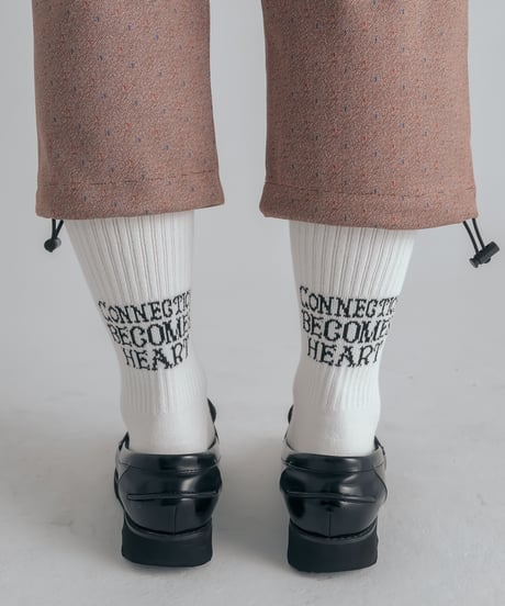 "CBH" jacquard socks (White)