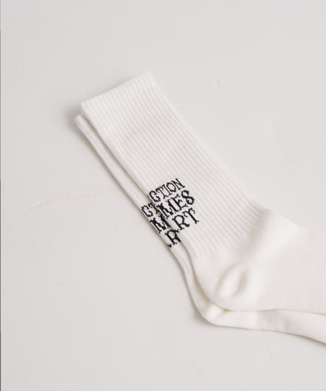 "CBH" jacquard socks (White)