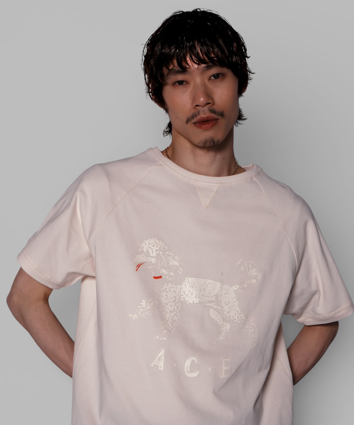 osolo Connection raglan tee【ACE(white)】S ACE” retro raglan tee(white) | osolo Connection