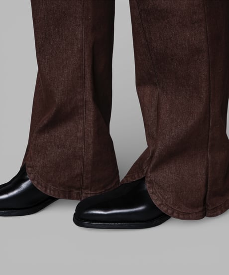 petal stretch  denim pants(brown)