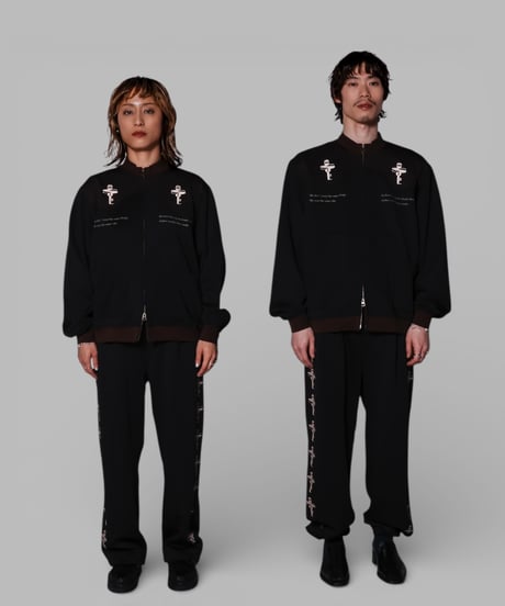key logo western track jacket(black)