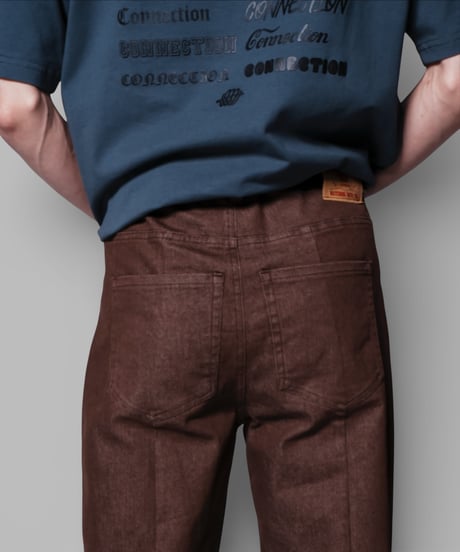 petal stretch  denim pants(brown)