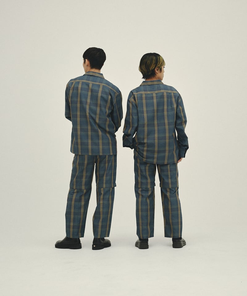 mix rayon Open Collar Shirt（blue） | osolo Conne