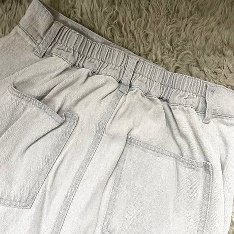 ライトグレーデニムロングスカート