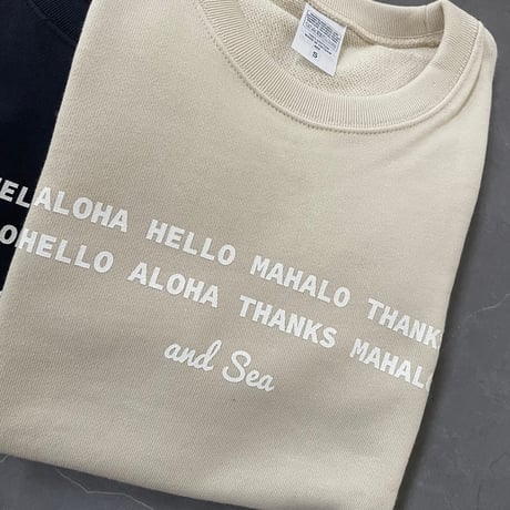ALOHA HELLO ライトトレーナー