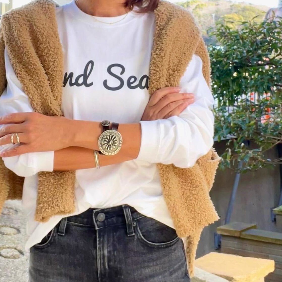 ゴールドシール付き⭐︎WIND AND SEA ロングスリーブティー(XL)グレー and Seaロゴ ロングTシャツ | and Sea