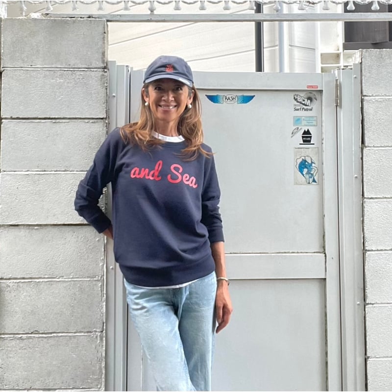 and Sea(大きめロゴ) ライトトレーナー | and Sea