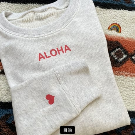 REDロゴALOHA♡ライトトレーナー