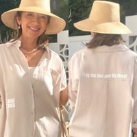 ロゴ入りロングシャツ