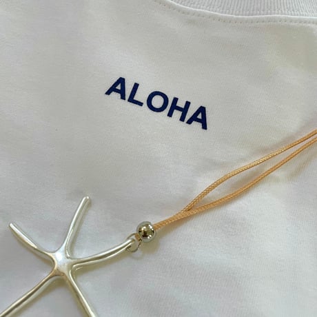 ミニALOHA ロゴ（Navy） 半袖Tシャツ
