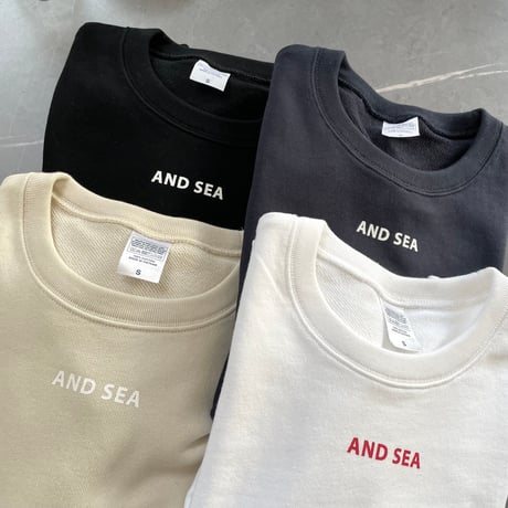 AND SEA ミニロゴ ライトトレーナー