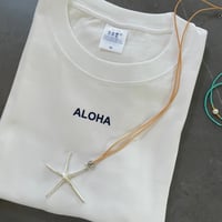 ミニALOHA ロゴ（Navy） 半袖Tシャツ
