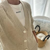 ミニALOHAロゴ（Navy）ロングTシャツ