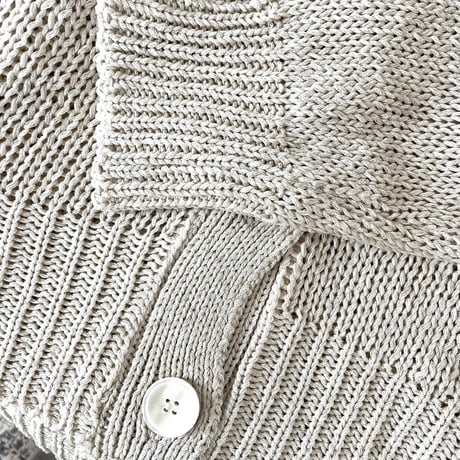 リネン 混カーディガン