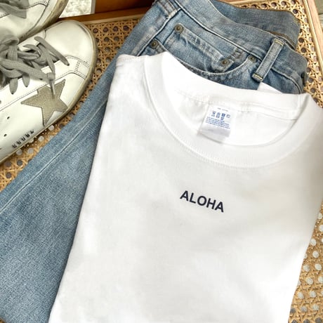 ミニALOHAロゴ（Navy）ロングTシャツ