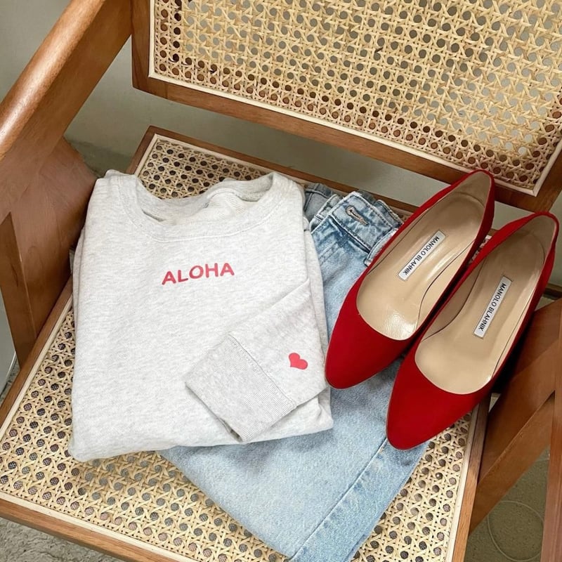 ALOHA COLLECTION レディースロゴスウェット　XSサイズ ALOHA COLLECTION レディースロゴスウェットXSサイズ