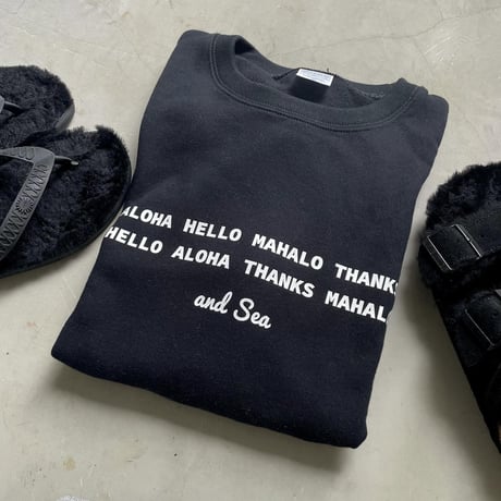 ALOHA HELLO ライトトレーナー