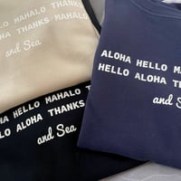 ALOHA HELLO ライトトレーナー