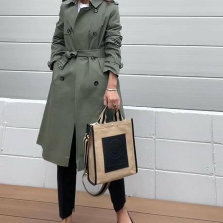 SMILEYリネントート　ストラップ付き