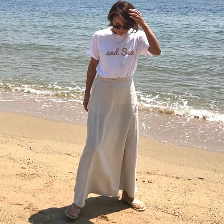 and S ea キャメル ロゴ Tシャツ