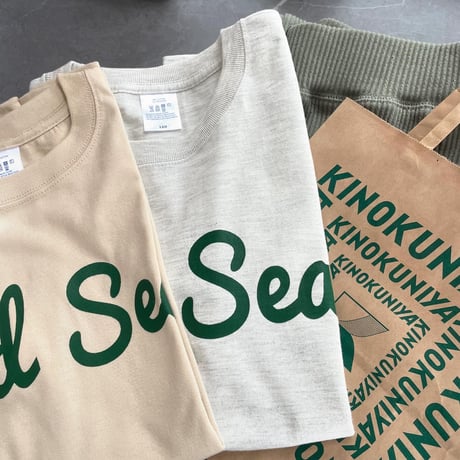 and Sea グリーンロゴ半袖Tシャツ